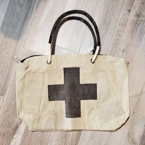 Indaba Canvas Shabby Chic Tote Weekender Bag